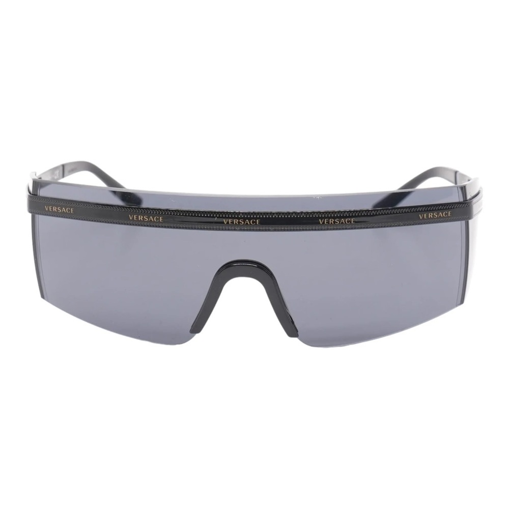 NEW VERSACE Black MOD 2208 Shield Square Tint Sunglasses